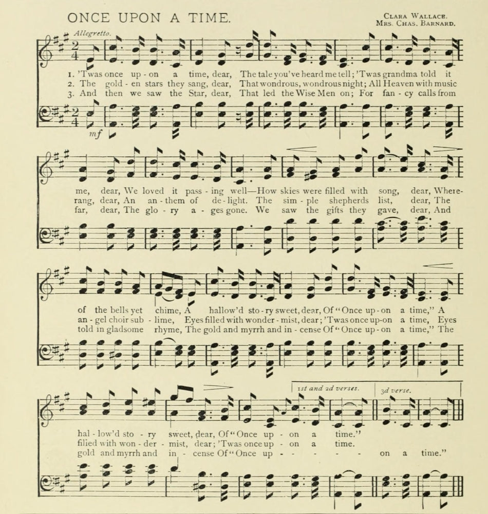 Once Upon a Time Christmas in Song 1891 Poster Print