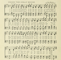 Under the Holly Bough Christmas in Song 1891 Poster Print