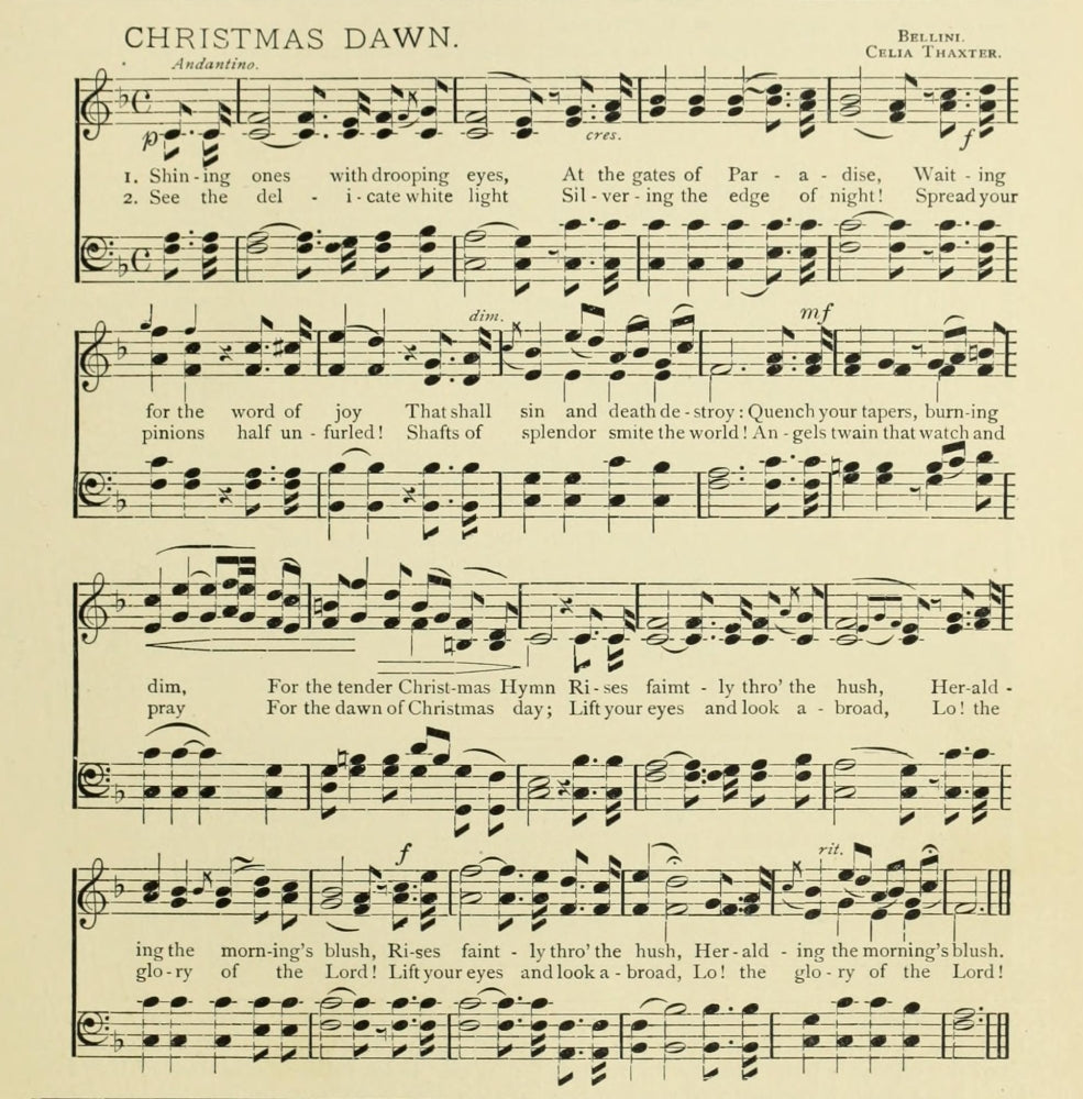 Christmas Dawn Christmas in Song 1891 Poster Print