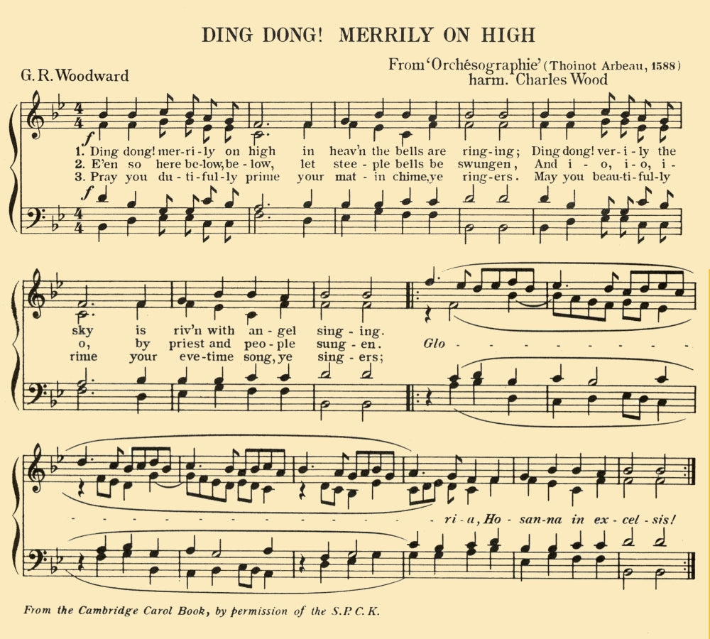 Ding Dong Merrily on High Christmas Music Poster Print 18 x 24