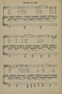 Cantique de Noël 3 Christmas Carols & Hymns 1910 Poster Print
