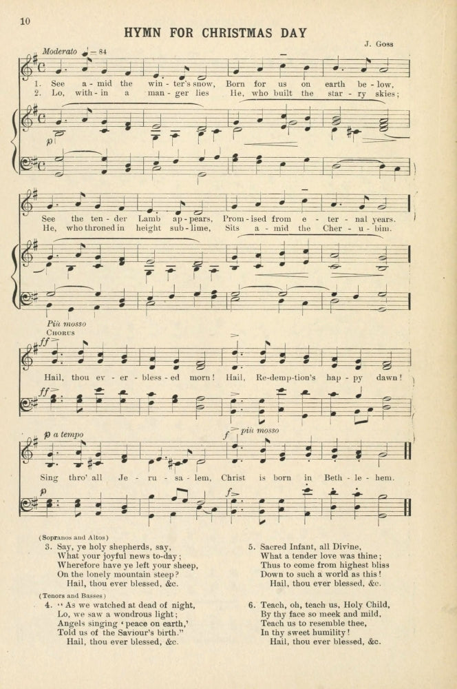 Hymn for Christmas Day Poster Print showcasing festive holiday spirit.