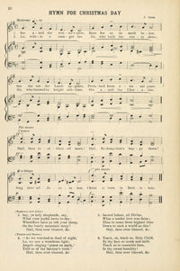 Hymn for Christmas Day Poster Print showcasing festive holiday spirit.