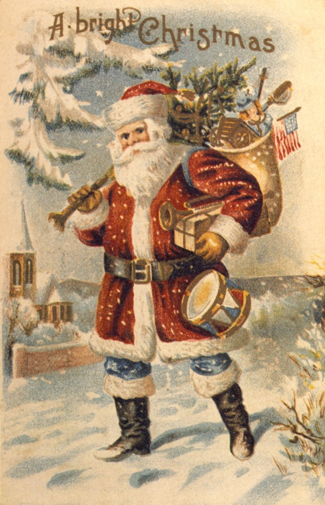 A Bright Christmas Poster Print showcasing festive holiday artwork