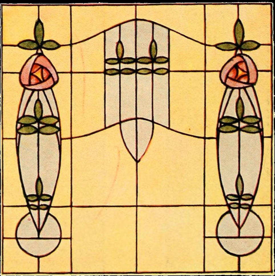 International Art Glass 1914 Poster Print showcasing intricate design.