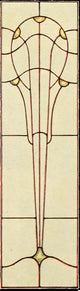 International Art Glass 1914 Poster Print showcasing intricate glass patterns and vibrant colors.