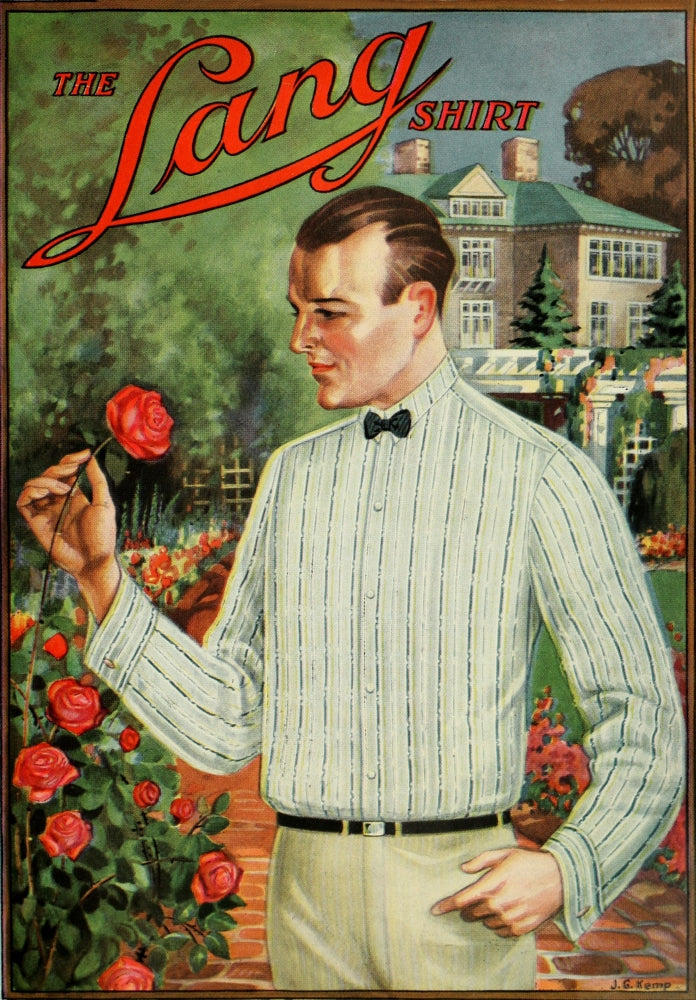 Vintage Menswear Review 1922 - The Lang Shirt Poster Print