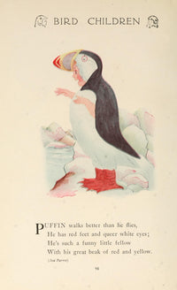 Bird Children 1912 Puffin Poster Print by M.T. Ross