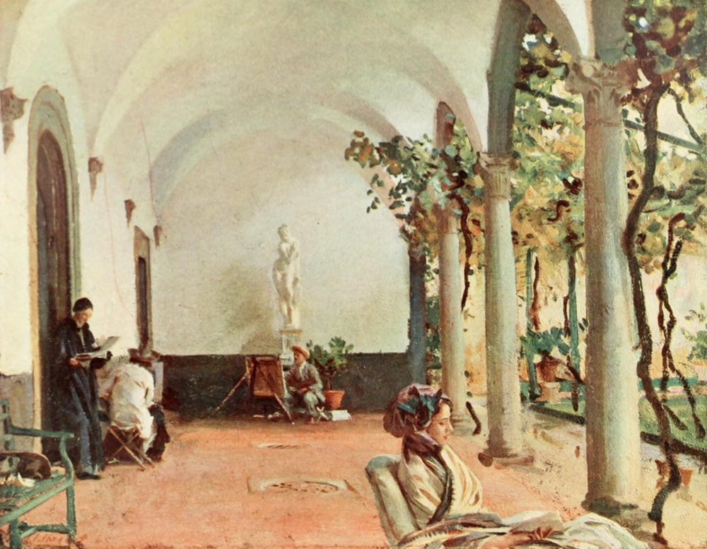 The Loggia Poster Print by John Singer Sargent showcasing early 20th-century elegance.