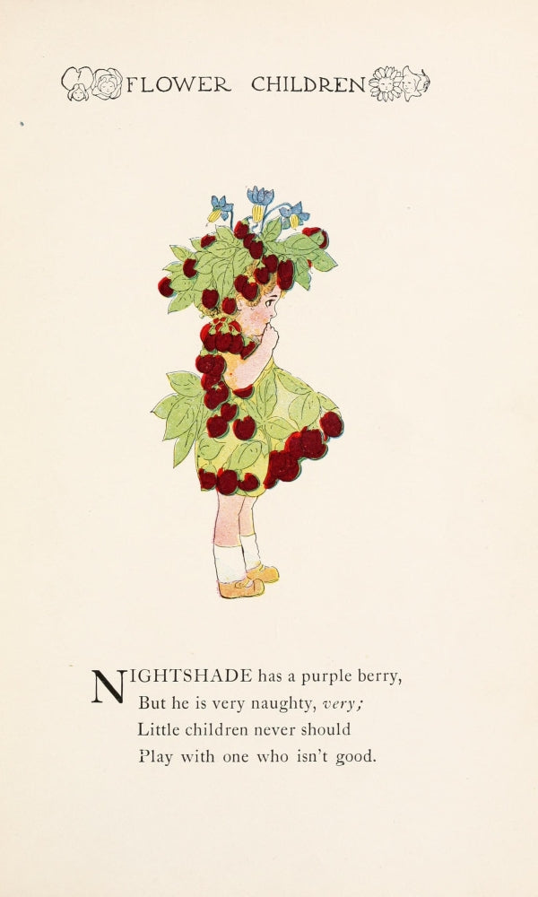 Flower Children 1910 Nightshade Poster Print by M.T. Ross