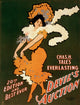 Devil's Auction c.1901 Poster Print by U.S. Lithograph Co. displayed in a living room.