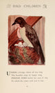 Bird Children 1912 Poster Print by M.T. Ross, vintage art for children's room decor.