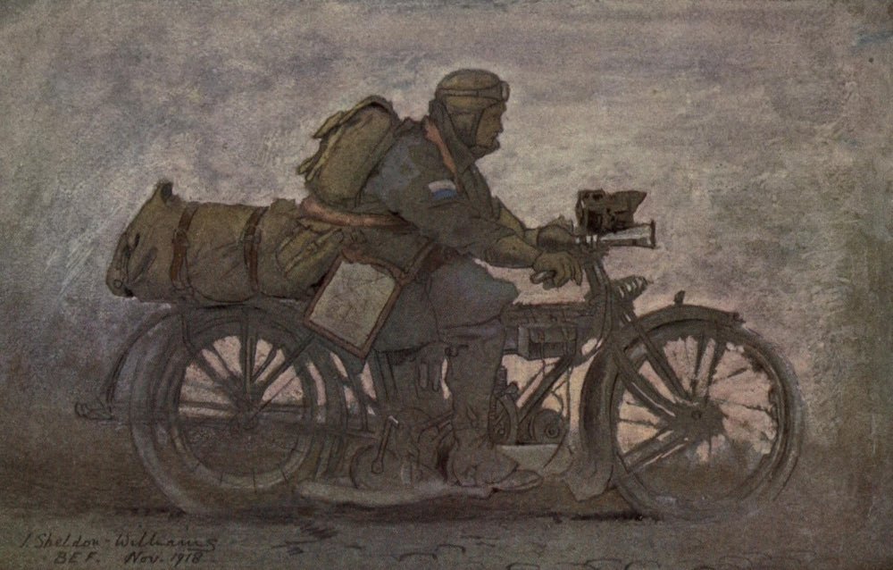 Canadian Front 1920 Don Ar Despatch Rider Poster Print by Inglis Sheldon-Williams.