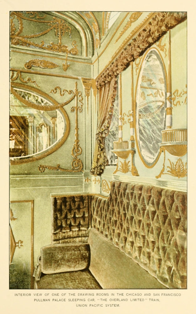 Overland Limited Train 1897 Pullman Palace sleeping car poster print