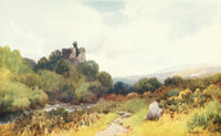 Okehampton Castle art print by Frederick J. Widgery