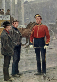 Living London 1902 Recruiting Sergeant Dragoons Poster Print by William Barnes Wollen