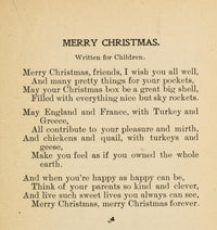 Poems 1900 Merry Christmas Poster Print by Crocket McElroy