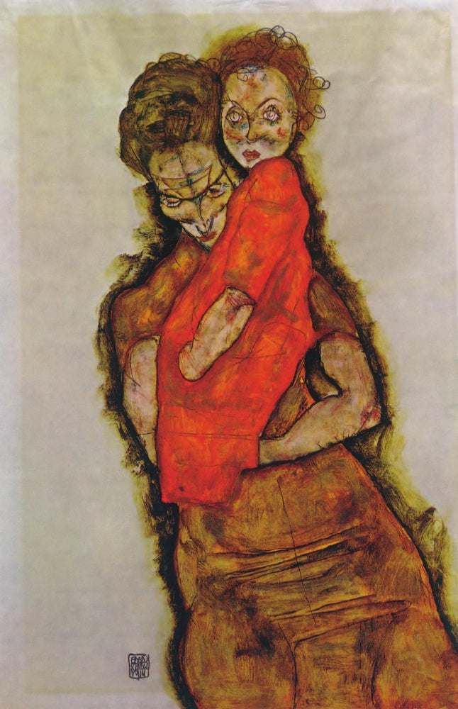 Mother & Child 1914 Poster Print by Egon Schiele - Art Print