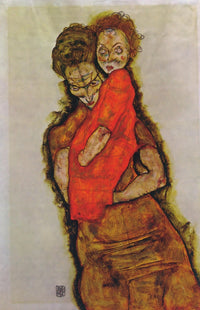 Mother & Child 1914 Poster Print by Egon Schiele - Art Print