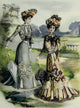 Latest Paris Fashions 1877 Toilettes de Visite Poster Print showcasing vintage fashion designs.
