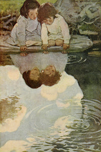 A Child's Garden of Verses 1905 Reflection Poster Print by Jessie Willcox Smith