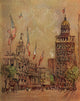 City Hall & World Building Poster Print by Joseph Pennell, vintage New York architecture artwork.