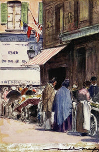 Paris 1909 Marchandes Ambulantes Art Print by Mortimer Menpes
