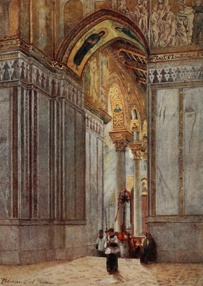 Sicily 1911 Cathedral of Monreale Poster Print by Alberto Pisa