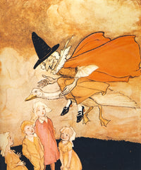 Mother Goose 1913 Poster Print by A. Rackham, whimsical nursery rhyme illustrations.