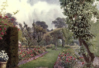 Gardens in Northern Counties 1911 Sundial at Levens Hall Poster Print by Ernest A. Rowe