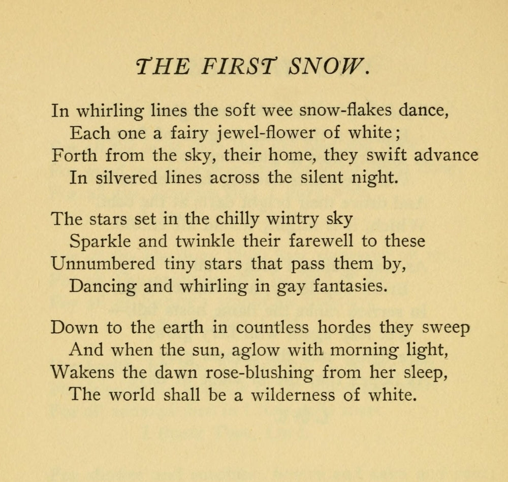 Rosemary 1908 The First Snow Poster Print by Edith Abercrombie Miller