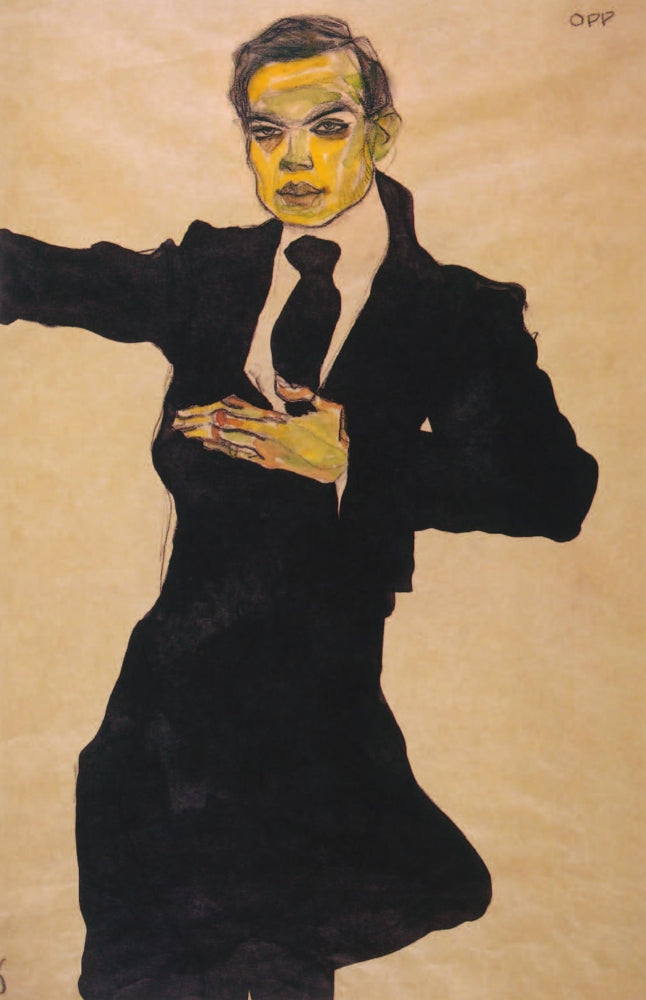 The Painter Max Oppenheimer 1910 Poster Print by Egon Schiele
