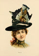Fine Millinery 1899 Hat Poster Print showcasing vintage hat design.