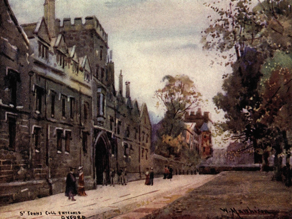 Oxford 1905 St. John's College Entrance Poster Print by William Matthison
