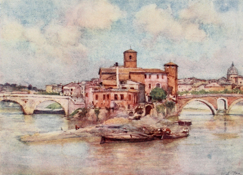 Isola Sacra in the Tiber Poster Print by Alberto Pisa