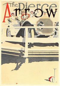 1913 Pierce Arrow Poster Print by Robert Wildhack showcasing vintage automotive design.