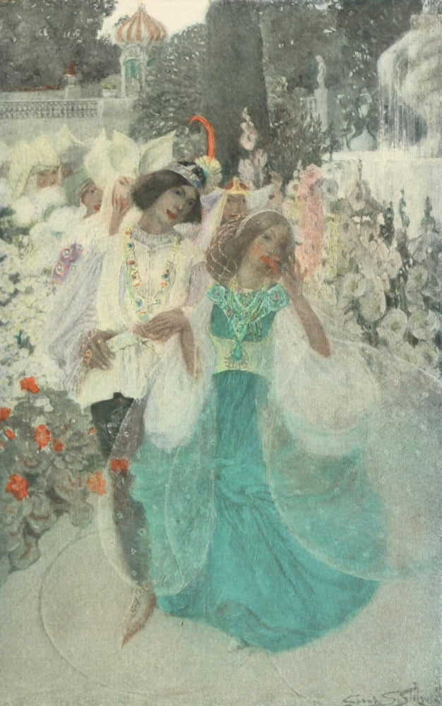 Scribner's Magazine 32 1902 They Walked Side by Side Poster Print by Sarah S. Stilwell