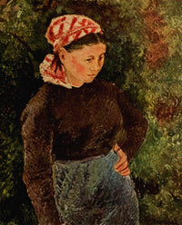 Peasant Woman 1880 Fine Art Poster Print by Camille Pissarro, vibrant rural scene