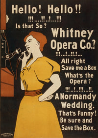 Richardson & Foos Whitney Opera Co. c.1900 Poster Print showcasing vintage opera artistry.