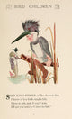 Bird Children 1912 Kingfisher Poster Print by M.T. Ross, showcasing vibrant colors and intricate details.