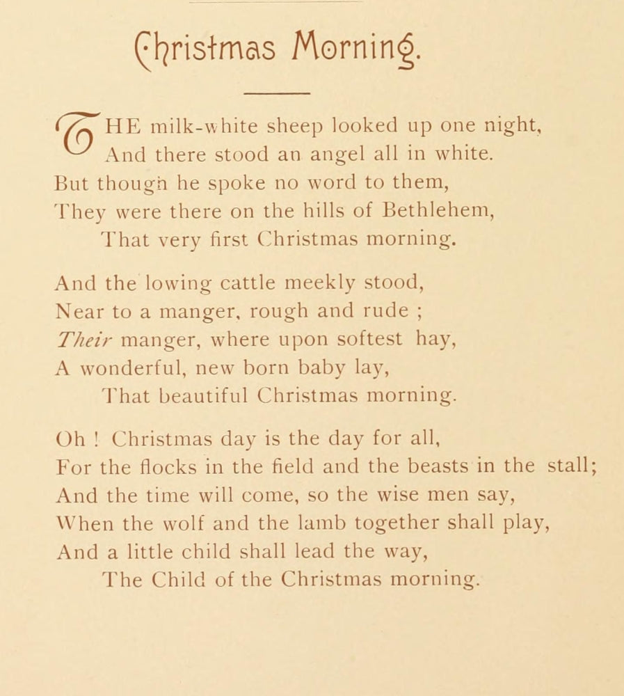 Gathered Fragments 1889 Christmas Morning Poster Print by Mary Bissell Waterman