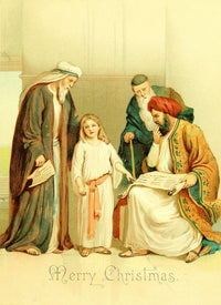 The Shepherds Watch 1892 Merry Christmas Poster Print showcasing a serene Christmas scene.