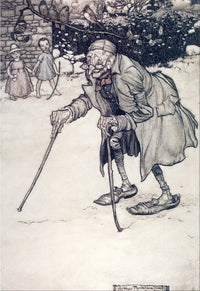 Rip Van Winkle 1905 poster print by A. Rackham, whimsical art