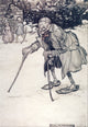 Rip Van Winkle 1905 poster print by A. Rackham, whimsical art