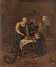 Grace Before Meat Fine Art Print by Jan Steen showcasing a serene dining scene.