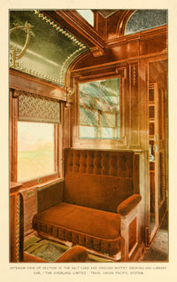 The Overland Limited Train 1897 Seating Buffet Car Poster Print