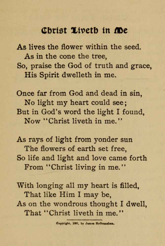 Jonathan & Other Poems 1900 Christ Liveth in Me Poster Print