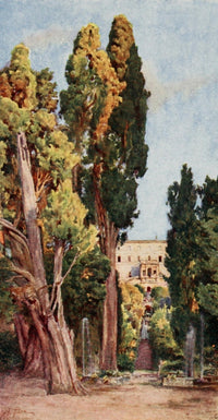 Rome 1905 Villa d'Este Tivoli Poster Print by Alberto Pisa
