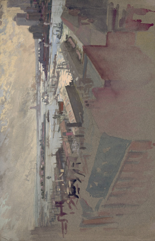 Watercolour print of New York Bay by Joseph Pennell, available in multiple sizes.