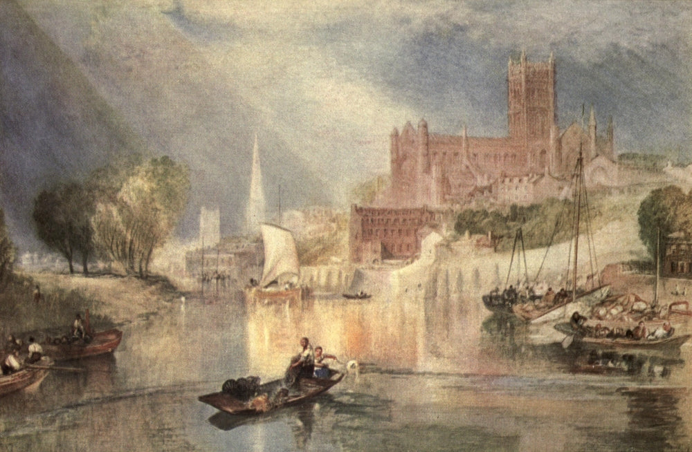 British Watercolour Painting 1908 Worcester Poster Print by J.M.W. Turner